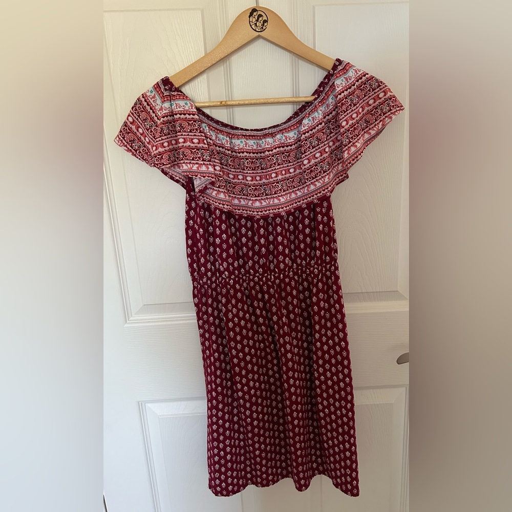 Red and White Bahamian dress girls size medium